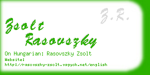 zsolt rasovszky business card